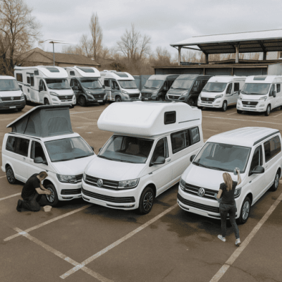 Parking sécurisé avec Vans, Fourgons et Camping-cars